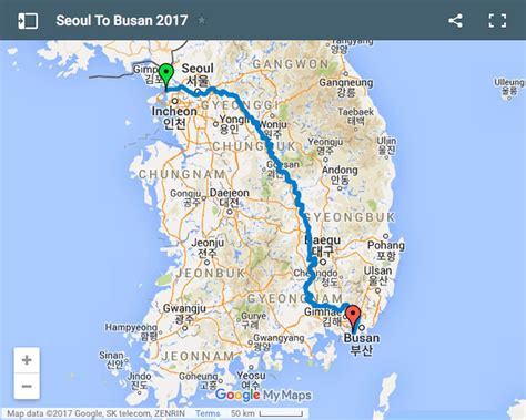 釜山離首爾開車多久？釜山與首爾之間的距離及交通方式